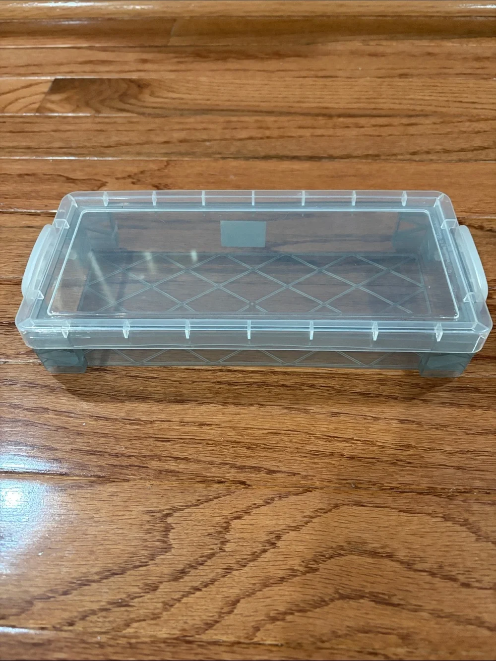 Clear Plastic Under-Shelf Storage Bin with Lid